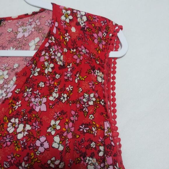 As U Wish Red Floral Babydoll Sleeveless Dress Size XL - Picture 4 of 8
